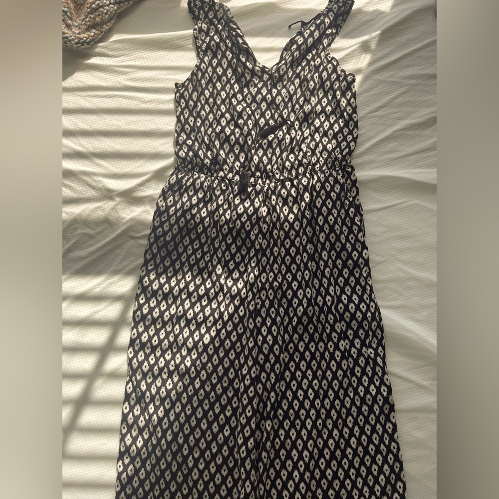 Black romper with white tribal detail